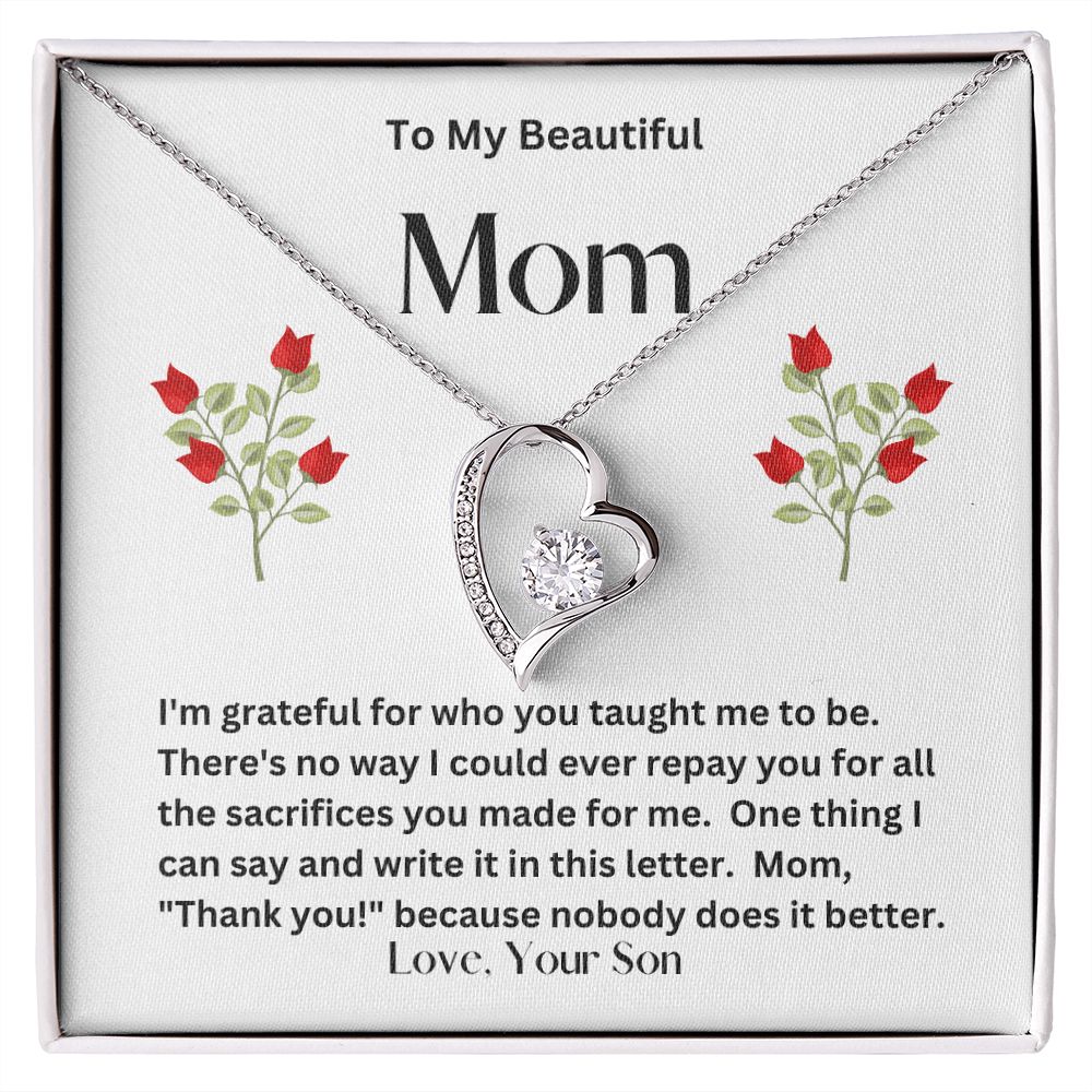 Forever Love Necklace Son to Mother