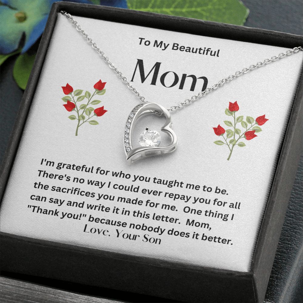Forever Love Necklace Son to Mother