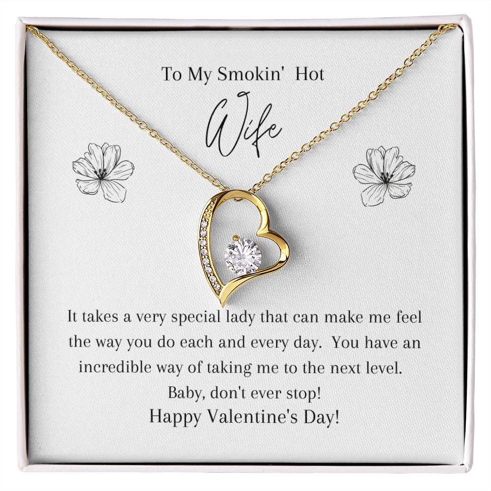 White Gold Forever Love Necklace Valentines day.. Smokin' Hot Wife
