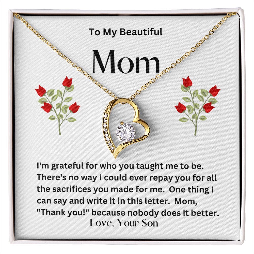 Forever Love Necklace Son to Mother