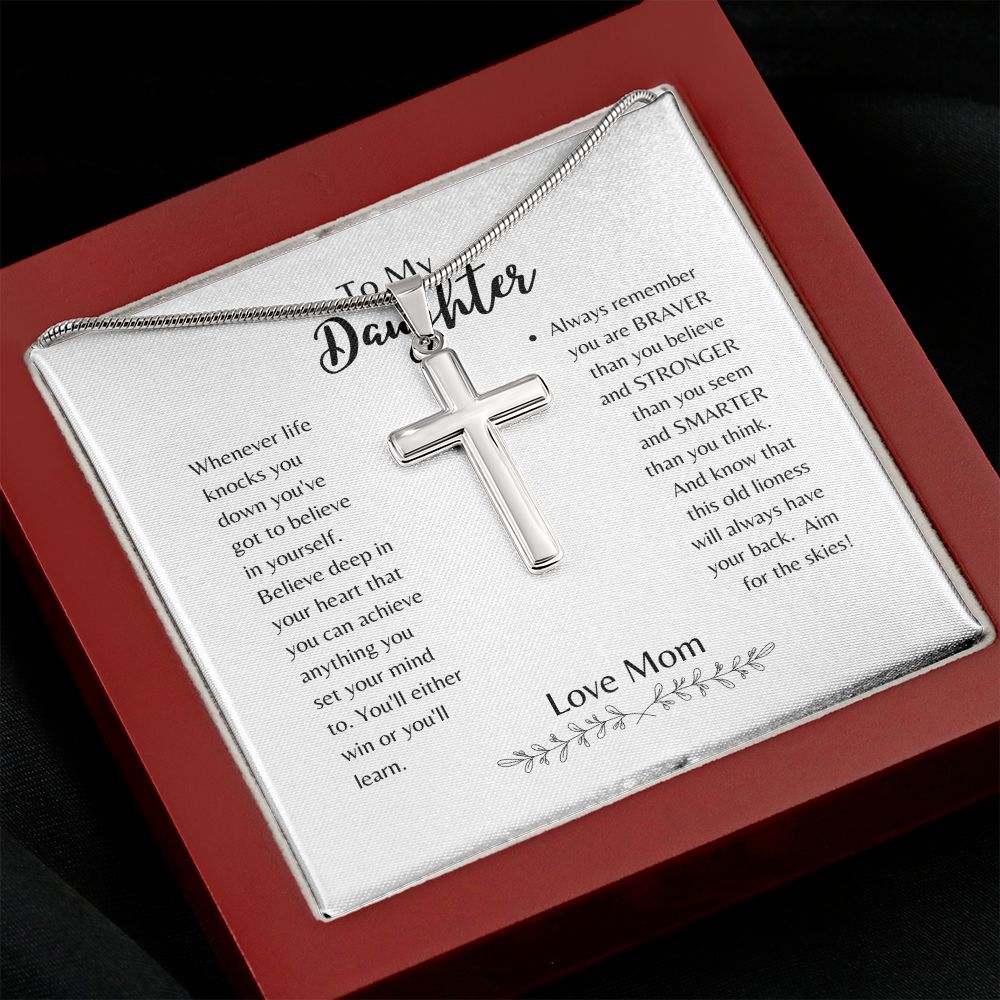 Stainless Steel Cross Necklace to my Daughter