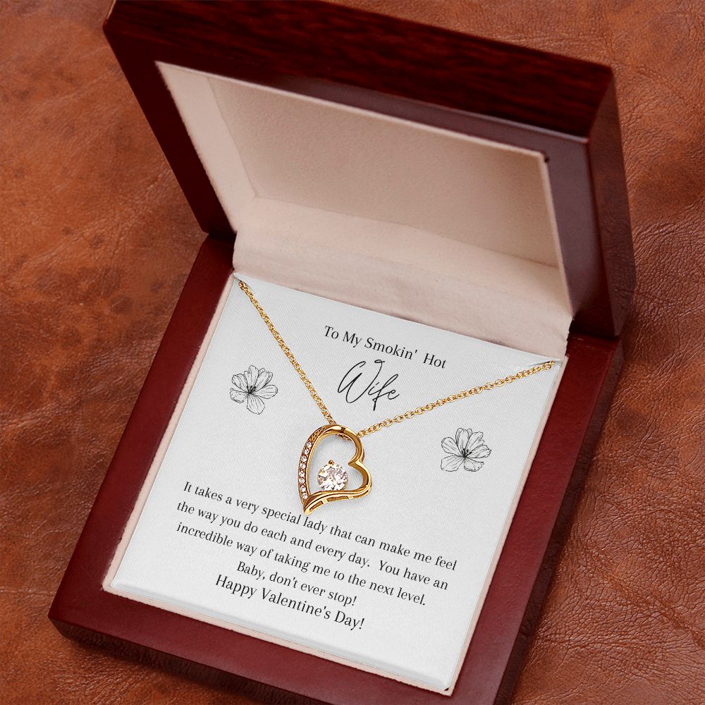 White Gold Forever Love Necklace Valentines day.. Smokin' Hot Wife