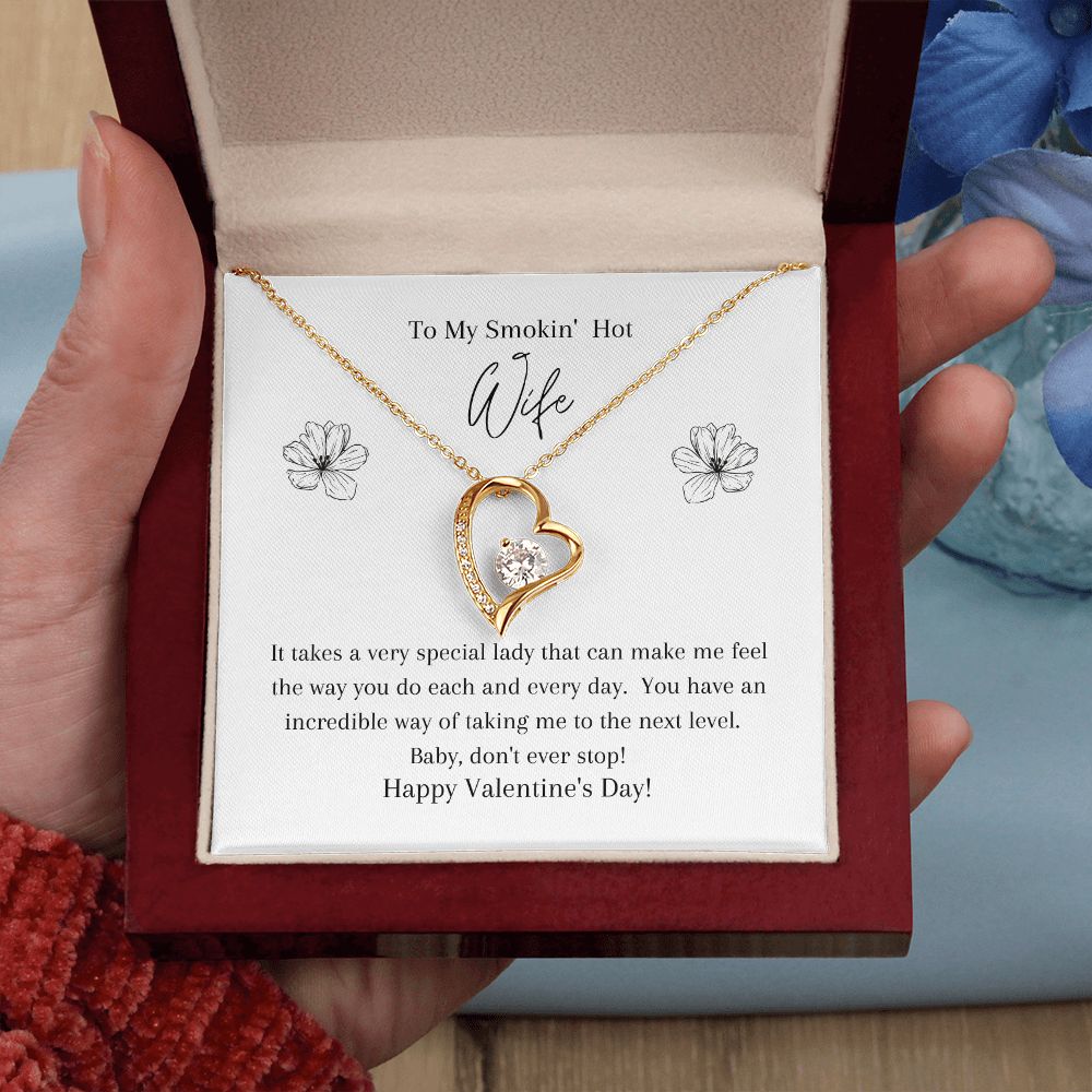 White Gold Forever Love Necklace Valentines day.. Smokin' Hot Wife