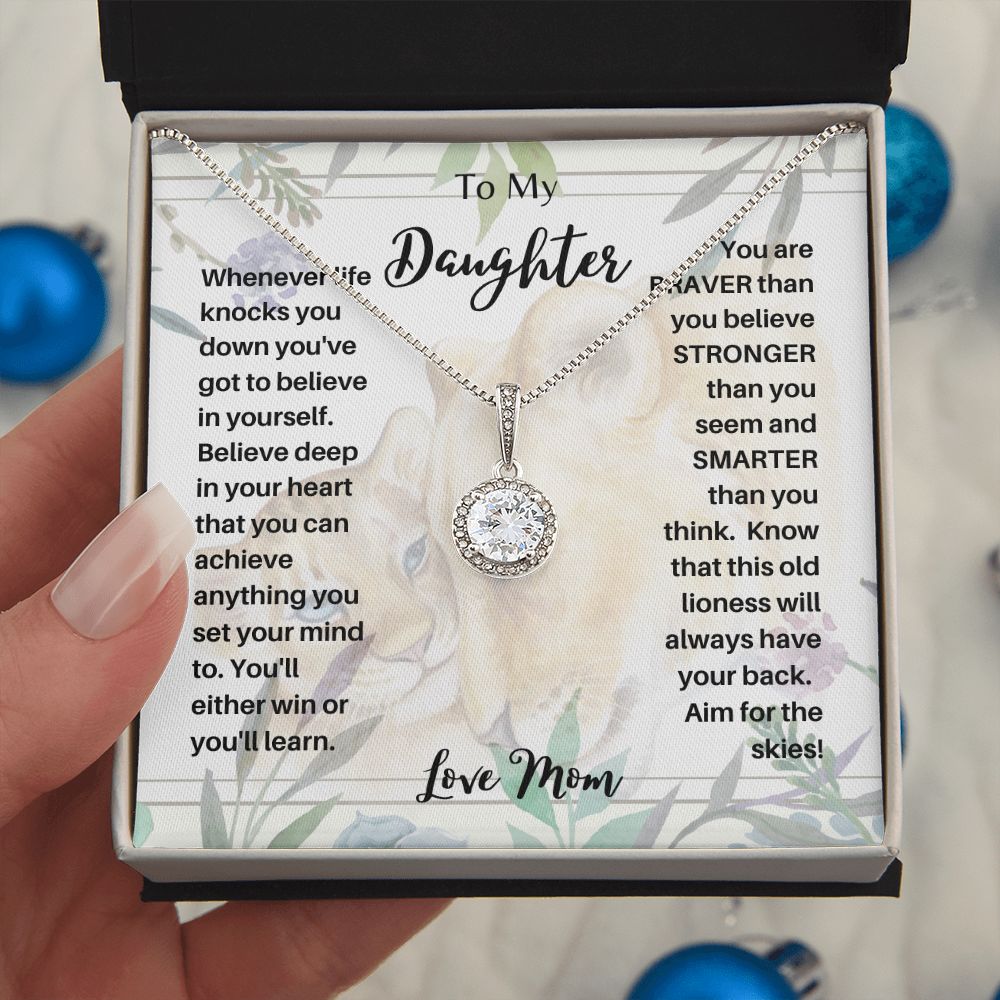 To My Daughter  Eternal Hope Necklace lion n cub