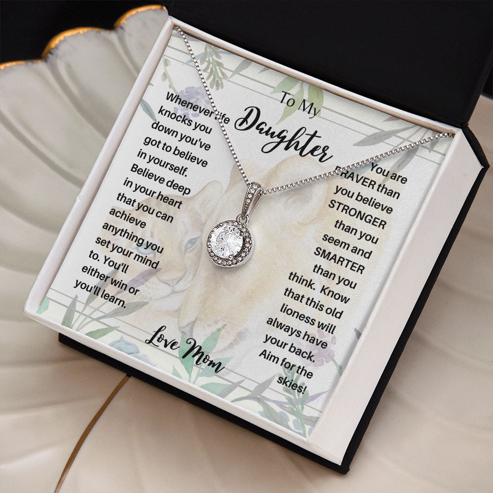 To My Daughter  Eternal Hope Necklace lion n cub