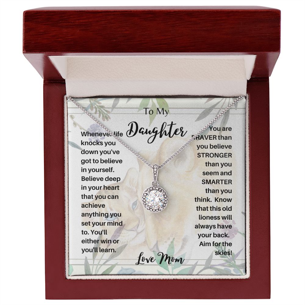 To My Daughter  Eternal Hope Necklace lion n cub