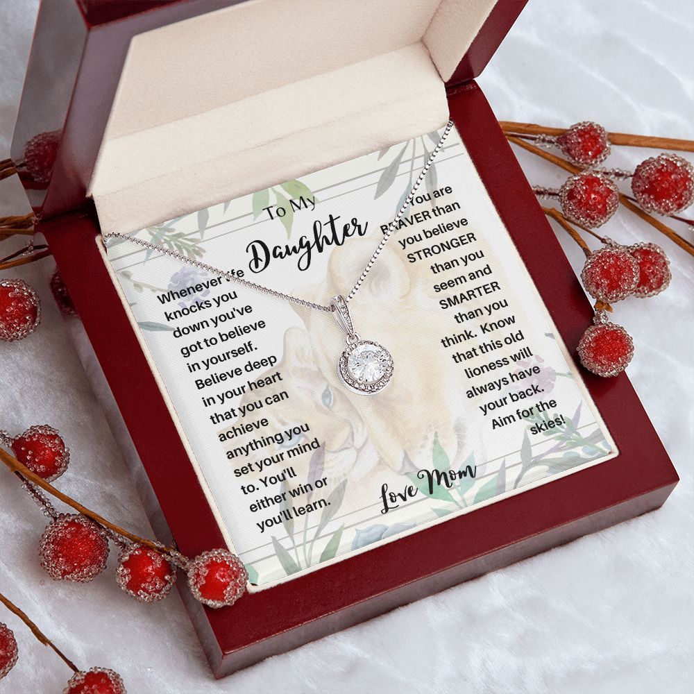 To My Daughter  Eternal Hope Necklace lion n cub