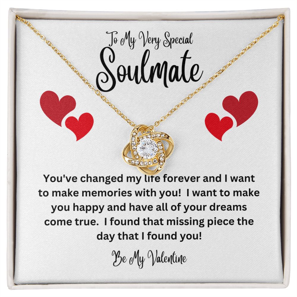 Love Knot Necklace          Valentine Very Special Soulmate