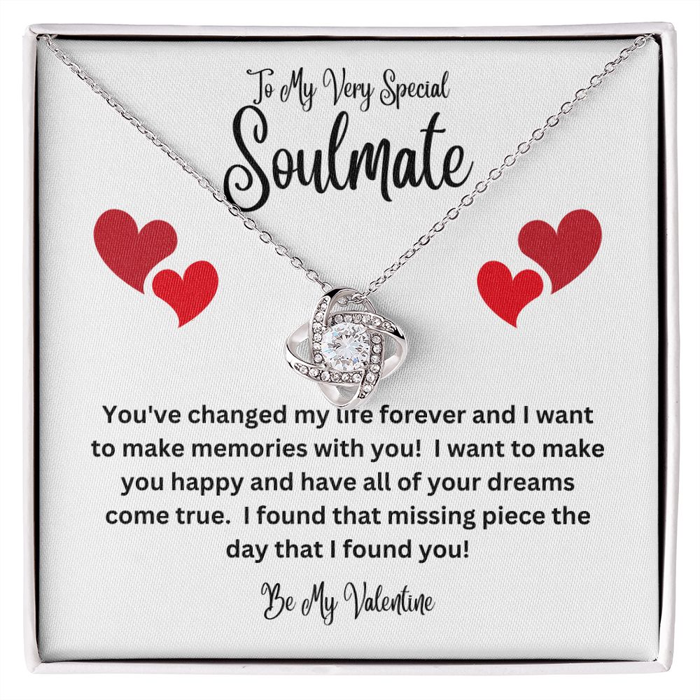 Love Knot Necklace          Valentine Very Special Soulmate