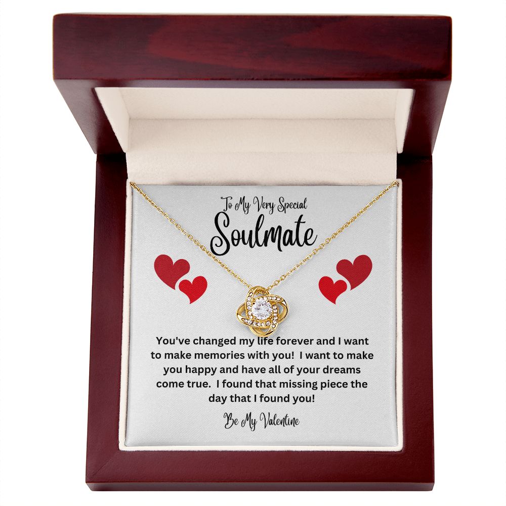 Love Knot Necklace          Valentine Very Special Soulmate