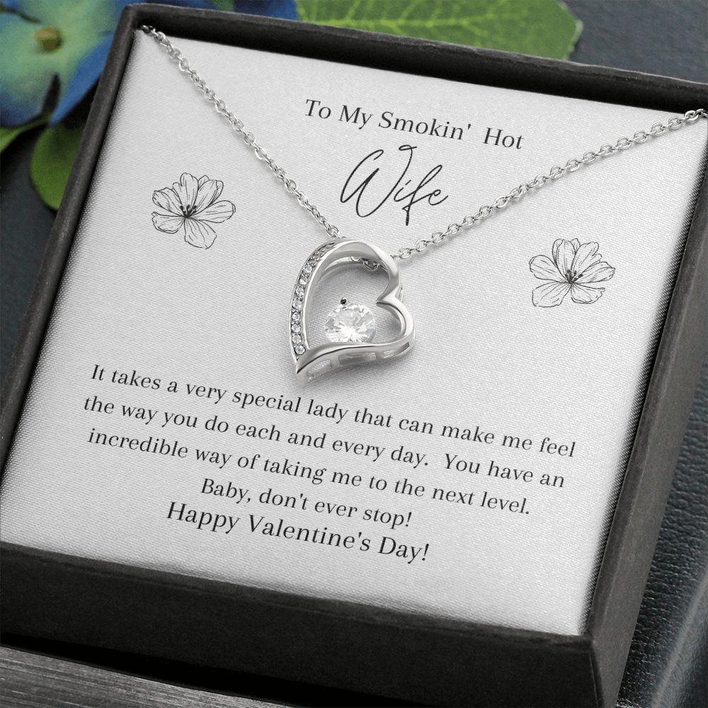 White Gold Forever Love Necklace Valentines day.. Smokin' Hot Wife