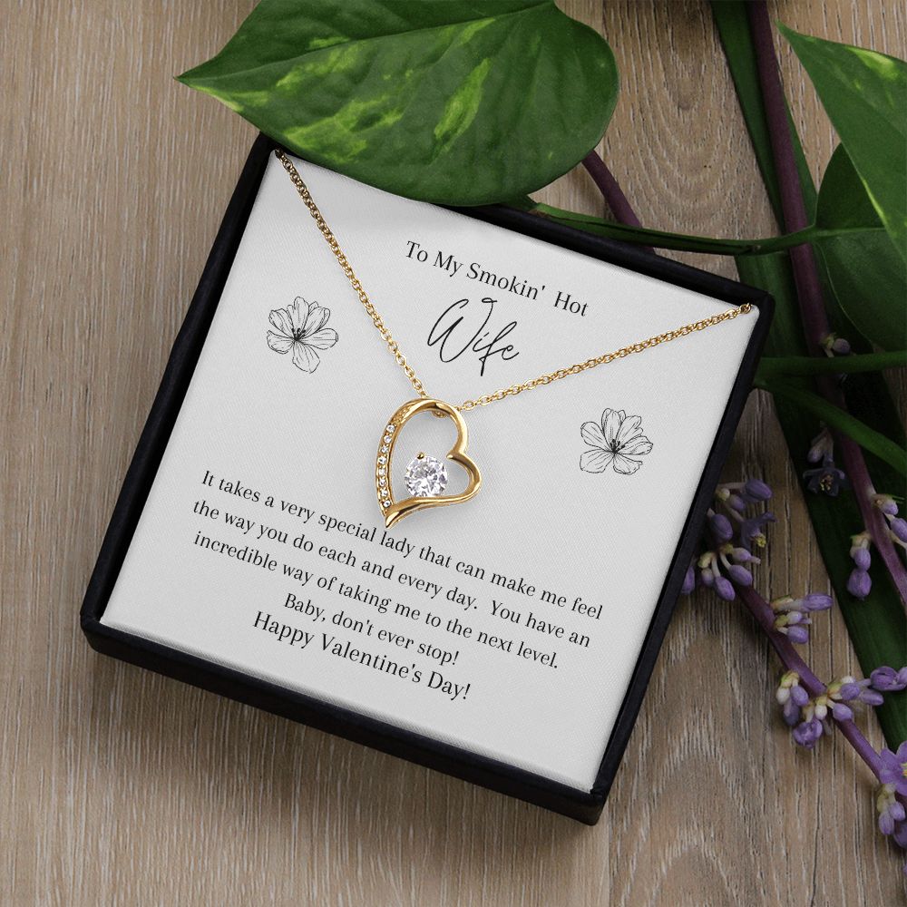 White Gold Forever Love Necklace Valentines day.. Smokin' Hot Wife