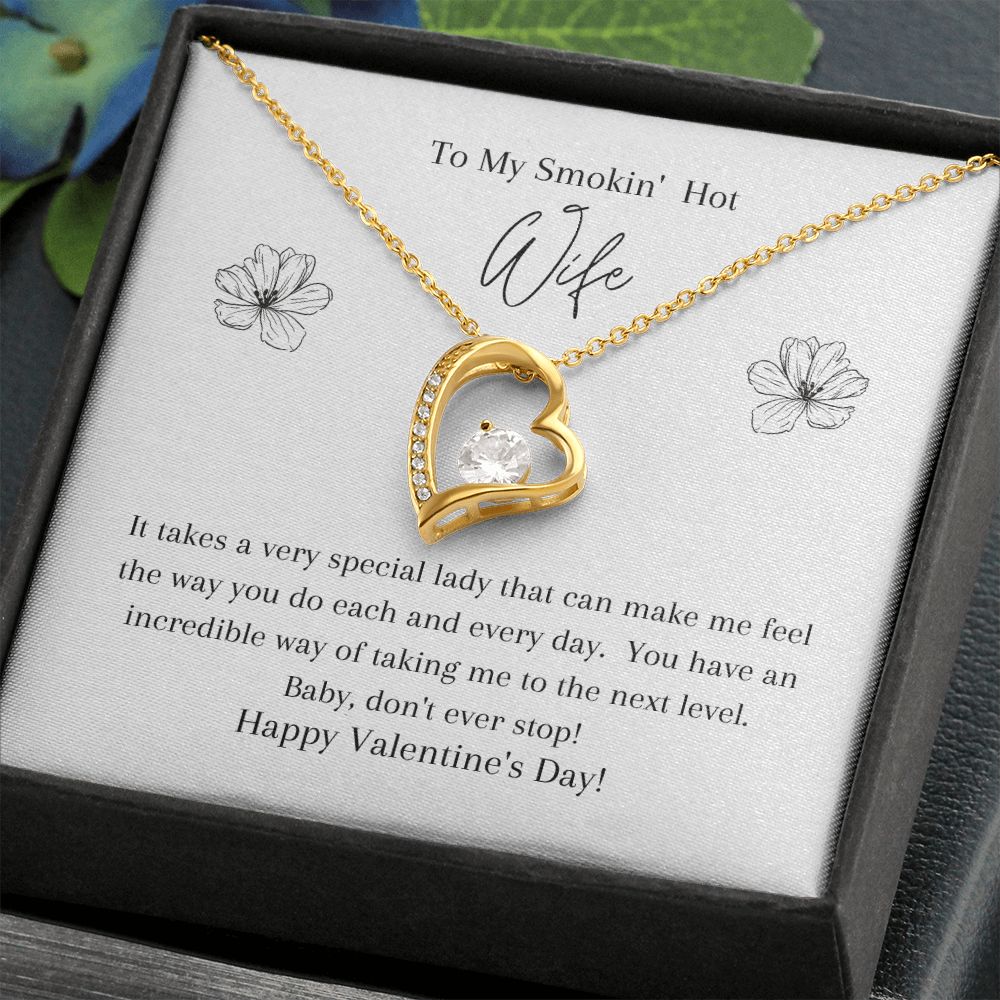 White Gold Forever Love Necklace Valentines day.. Smokin' Hot Wife